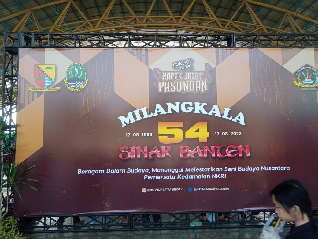 Milangkala Paguron Silat Sinar Banten ke - 54, bertempat di Dome Balerame, Komplek Pemkab Bandung, Minggu (17/9/2023)